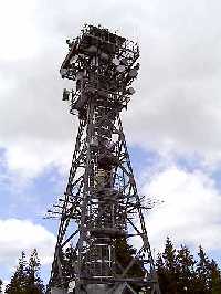 The lookout tower of ern hora (Black Mt.) Jansk Lzn * Krkonose Mountains (Giant Mts)